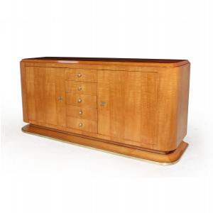Elegant French Art Deco Sideboard In Sycamore