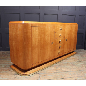 Elegant French Art Deco Sideboard In Sycamore