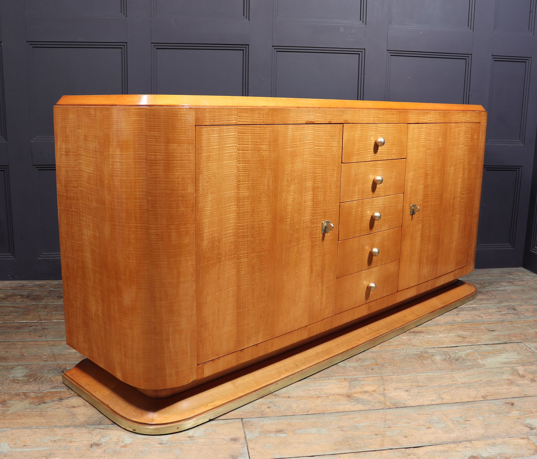 Elegant French Art Deco Sideboard In Sycamore