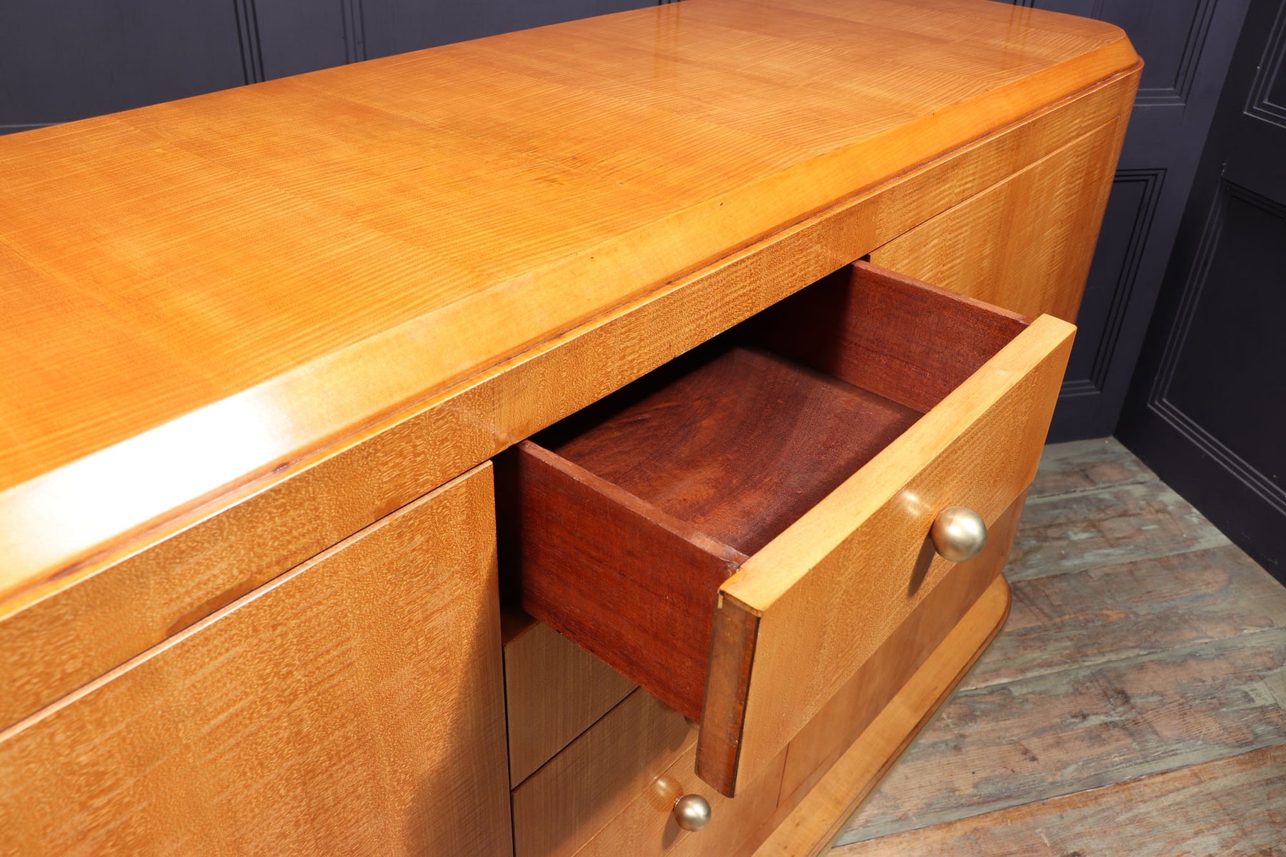 Elegant French Art Deco Sideboard In Sycamore