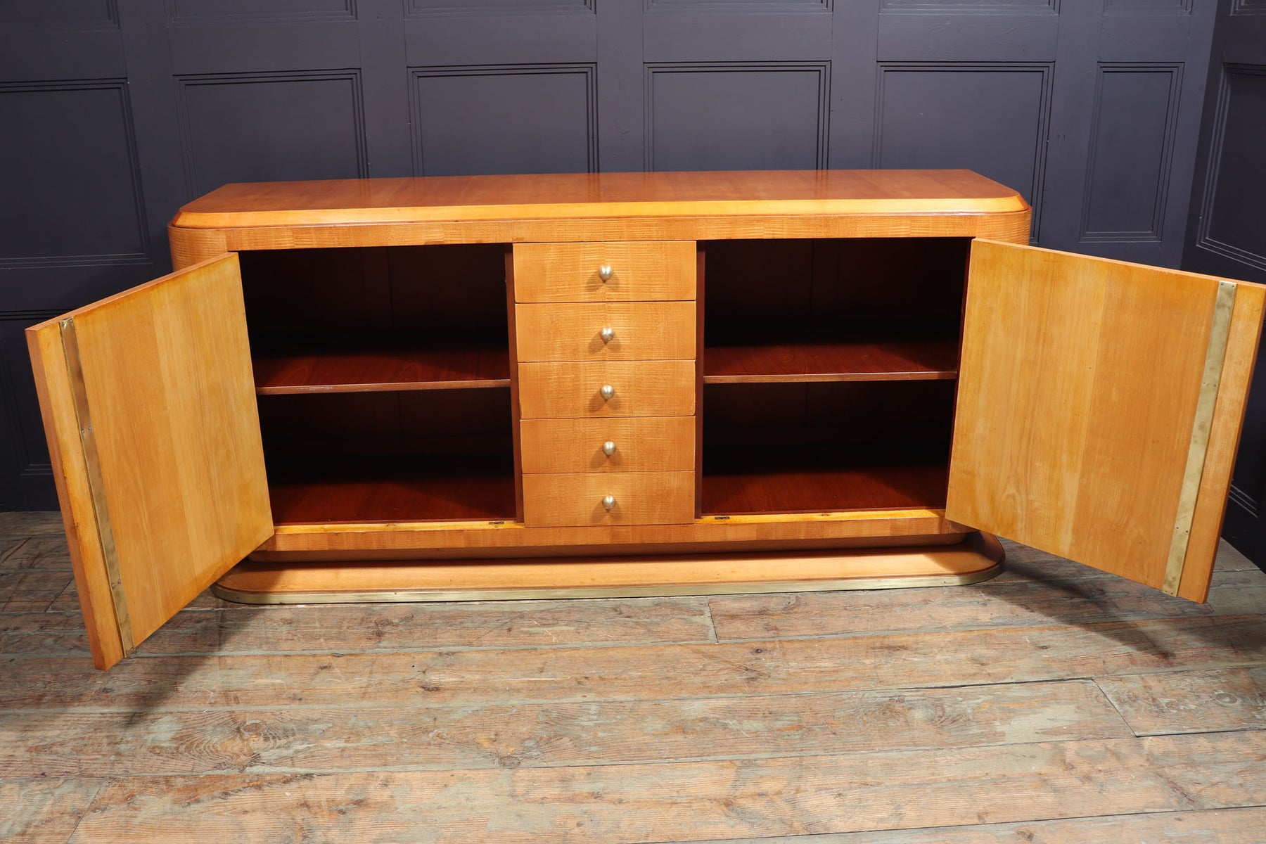 Elegant French Art Deco Sideboard In Sycamore