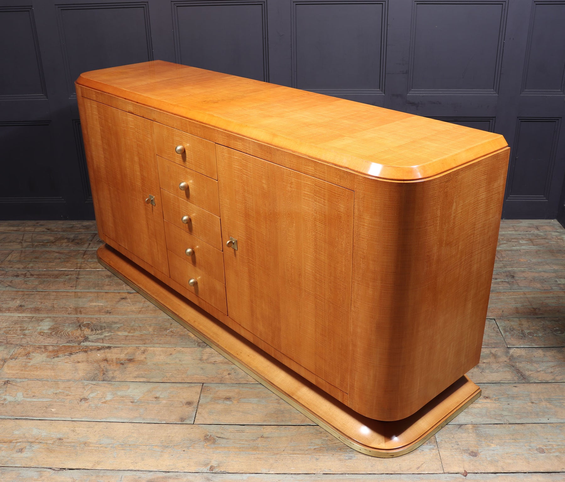 Elegant French Art Deco Sideboard In Sycamore