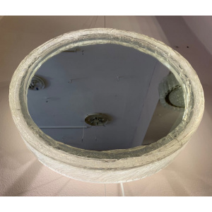 Circular Illuminated Lucite Wall Mirror, 1970s