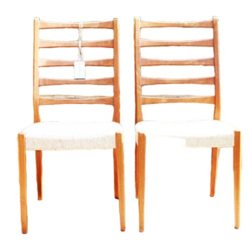 Swedish ladder back dining chairs by Svegards Of Markaryd