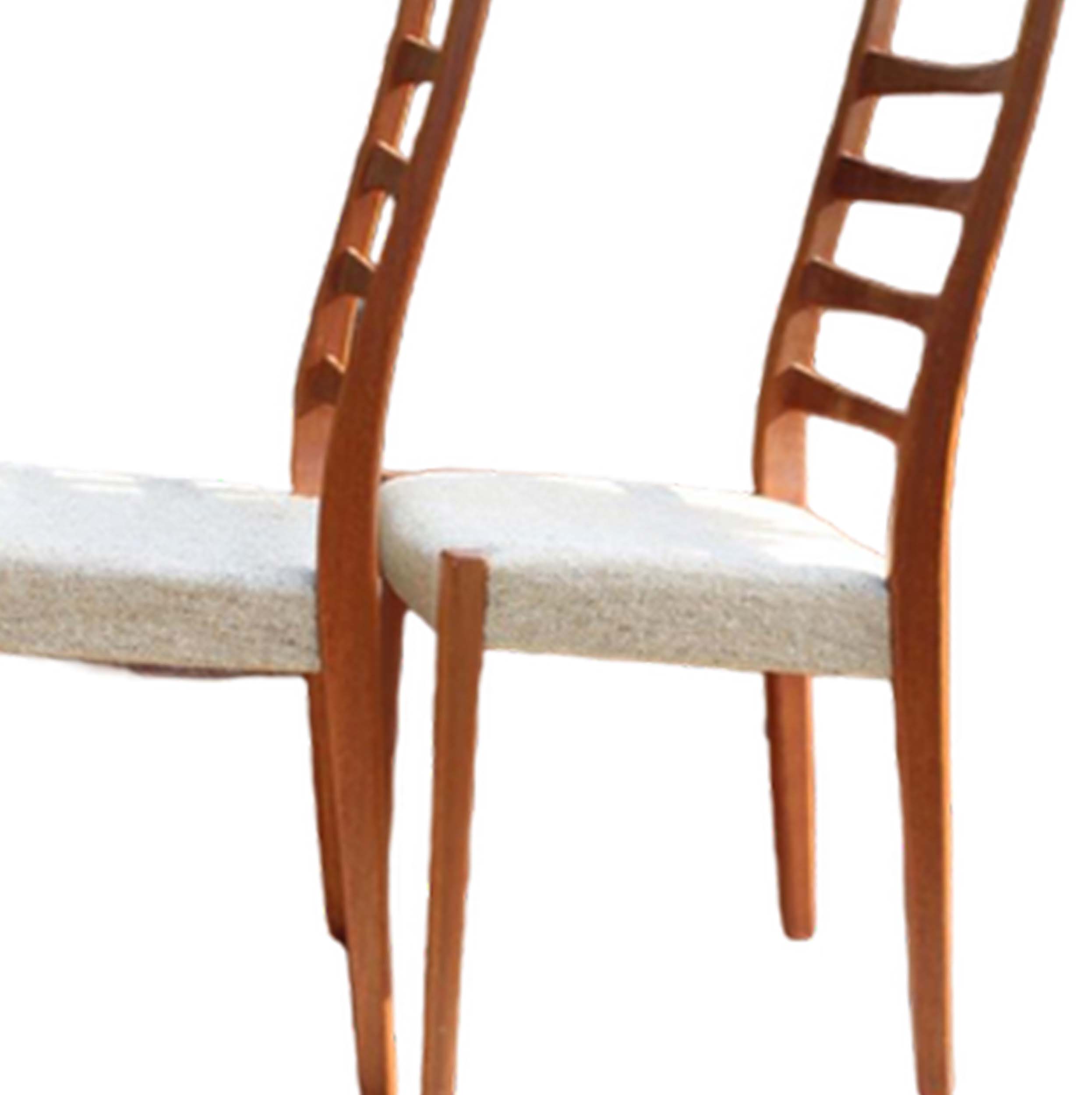 Swedish ladder back dining chairs by Svegards Of Markaryd
