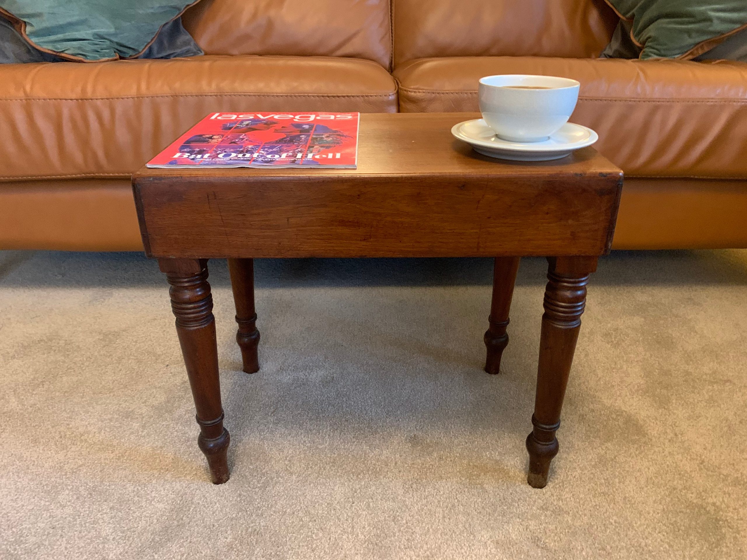 Victorian Satinwood Bidet Coffee Table With Hidden Storage