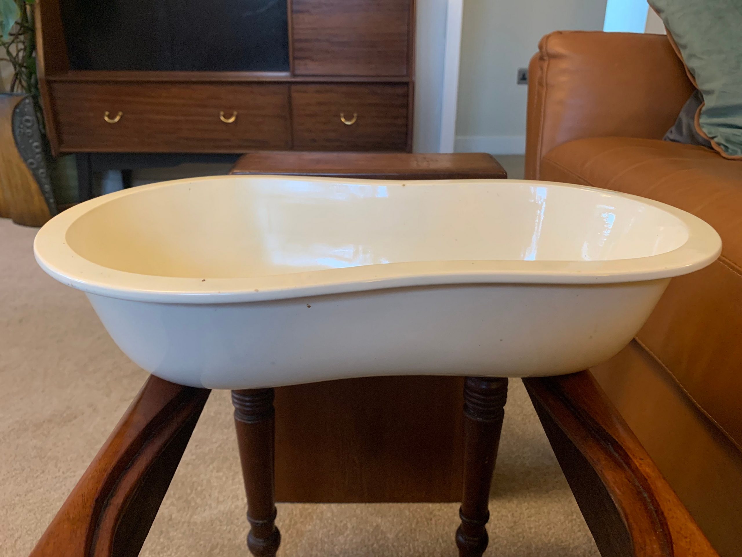 Victorian Satinwood Bidet Coffee Table With Hidden Storage
