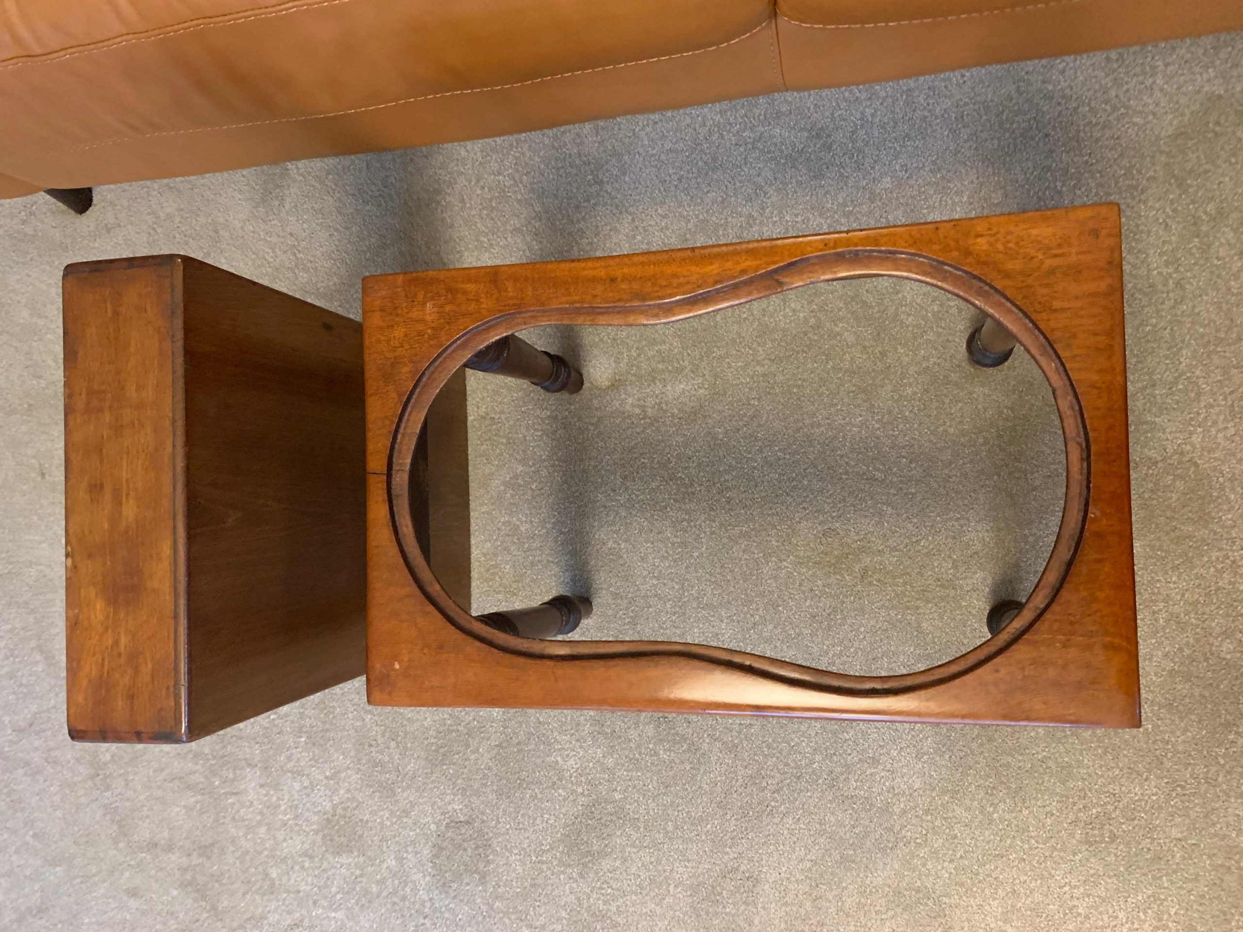 Victorian Satinwood Bidet Coffee Table With Hidden Storage