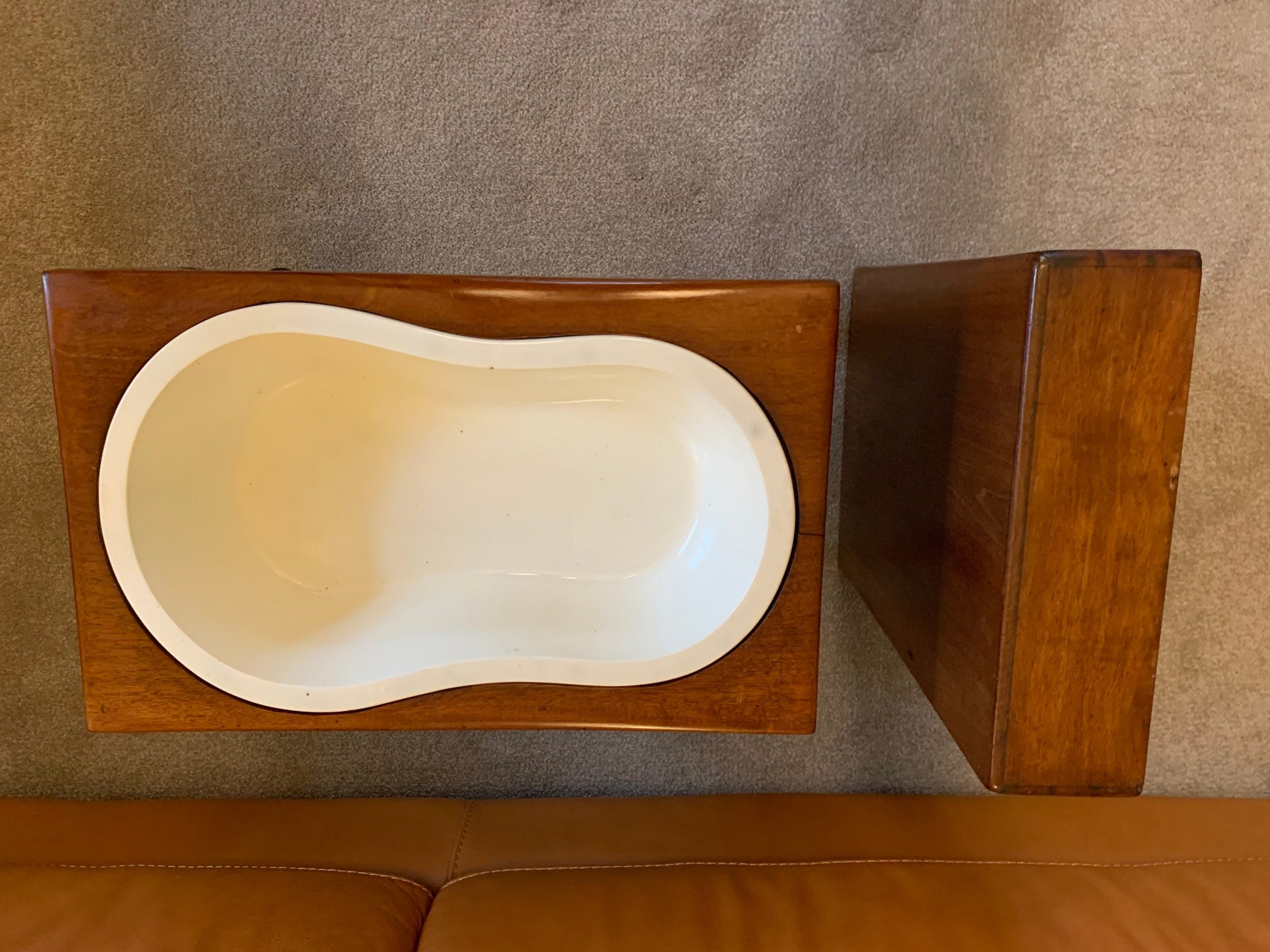 Victorian Satinwood Bidet Coffee Table With Hidden Storage