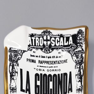 1960s Catchall/Vide-Poche in Porcelain "La Gioconda" by Piero Fornasetti. Made in Italy.