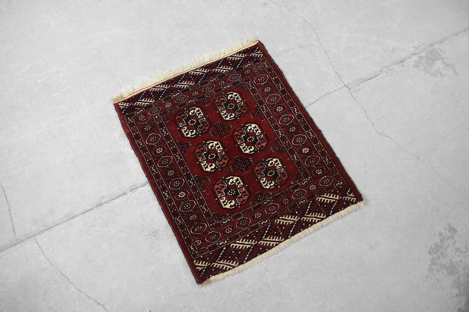 Vintage Oriental Afghan Rug in Hand-Woven Wool, 1970s