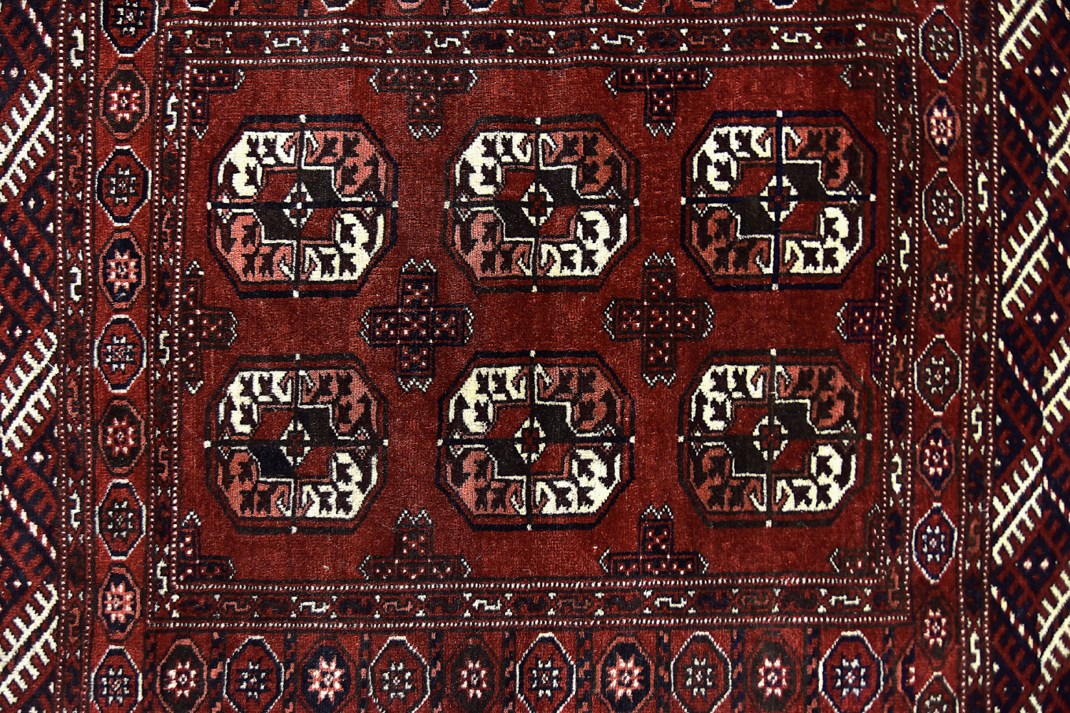Vintage Oriental Afghan Rug in Hand-Woven Wool, 1970s