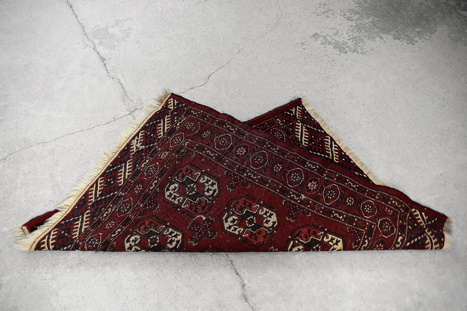 Vintage Oriental Afghan Rug in Hand-Woven Wool, 1970s