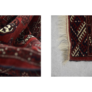 Vintage Oriental Afghan Rug in Hand-Woven Wool, 1970s