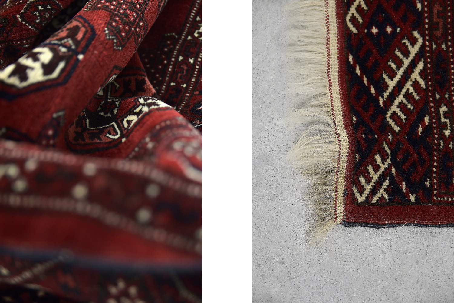 Vintage Oriental Afghan Rug in Hand-Woven Wool, 1970s