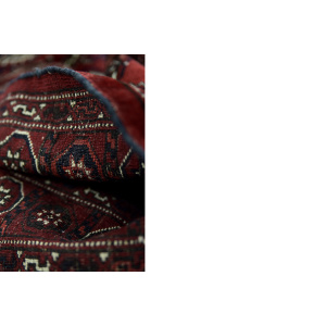Vintage Oriental Afghan Rug in Hand-Woven Wool, 1970s