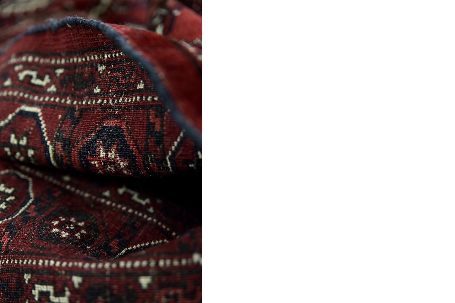 Vintage Oriental Afghan Rug in Hand-Woven Wool, 1970s