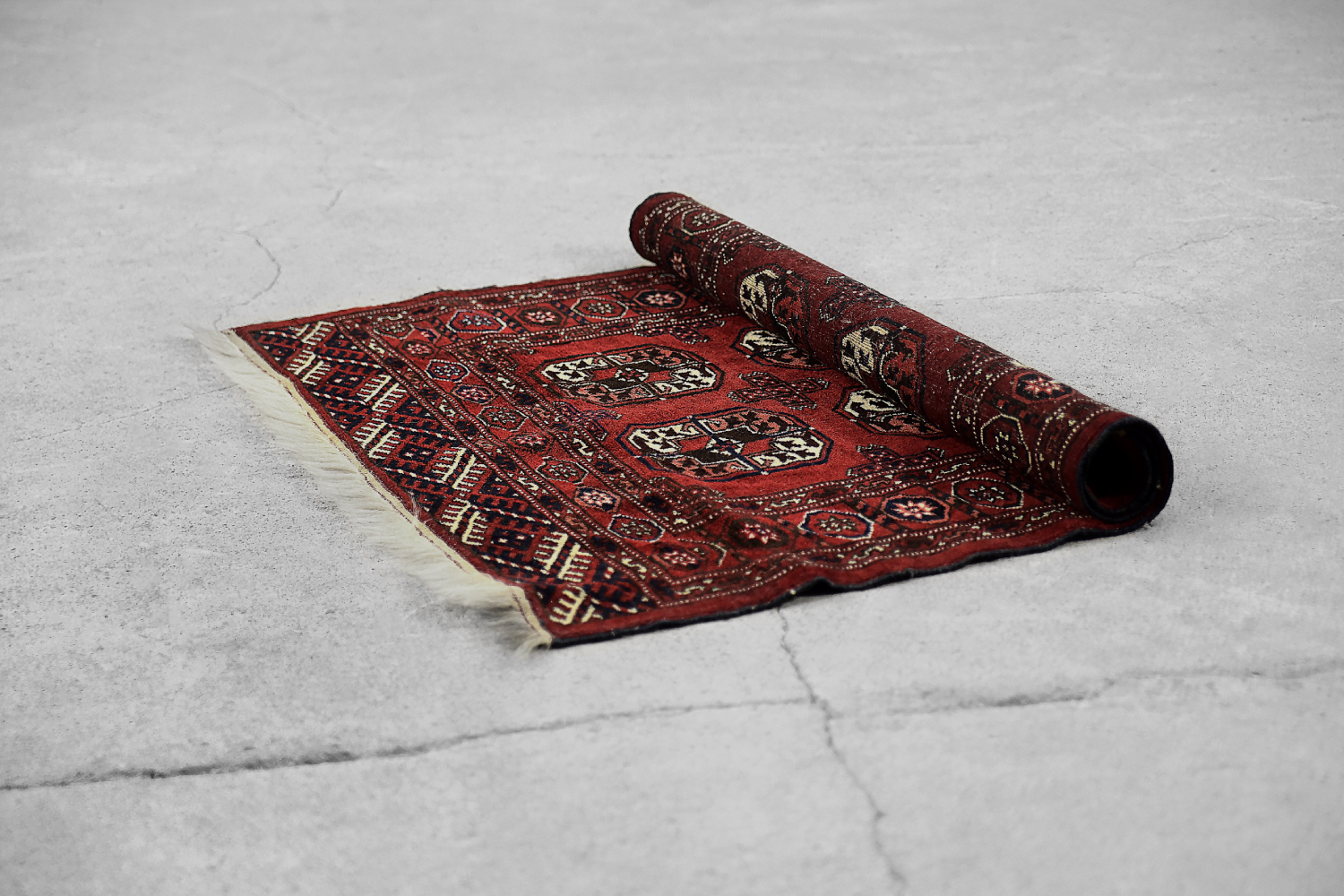 Vintage Oriental Afghan Rug in Hand-Woven Wool, 1970s