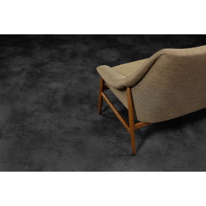 Rare Vintage Mid-Century Scandinavian Modern 2-Seater Brown Fabric Sofa Grace by Ikea, 1961