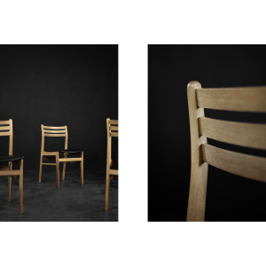 Vintage Mid-Century Scandinavian Modern Oak Dining Chairs from Sax Møbelfabrik, 1960s, Set of 4
