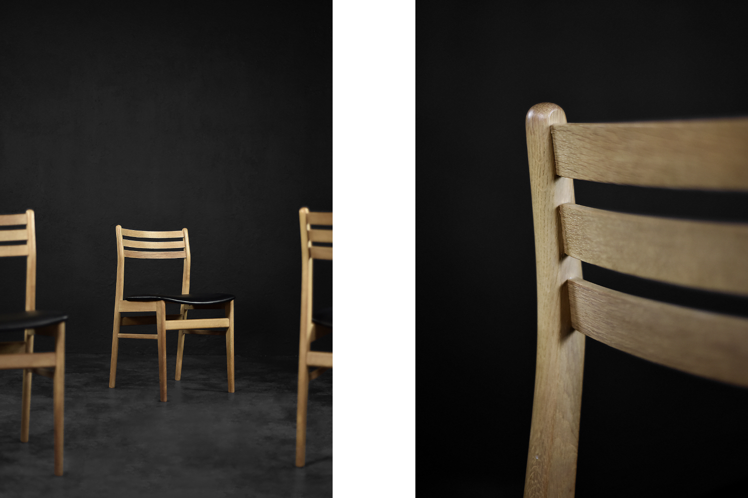 Vintage Mid-Century Scandinavian Modern Oak Dining Chairs from Sax Møbelfabrik, 1960s, Set of 4