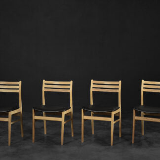 Vintage Mid-Century Scandinavian Modern Oak Dining Chairs from Sax Møbelfabrik, 1960s, Set of 4