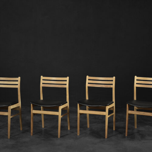 Vintage Mid-Century Scandinavian Modern Oak Dining Chairs from Sax Møbelfabrik, 1960s, Set of 4