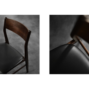 Vintage Mid-Century Scandinavian Modern Dining Chairs in Beech and Rosewood, 1960s, Set of 4