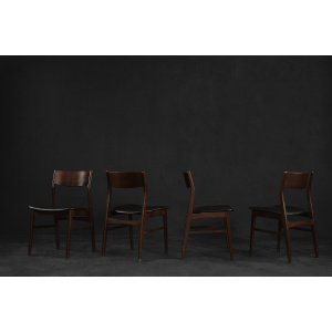 Vintage Mid-Century Scandinavian Modern Dining Chairs in Beech and Rosewood, 1960s, Set of 4