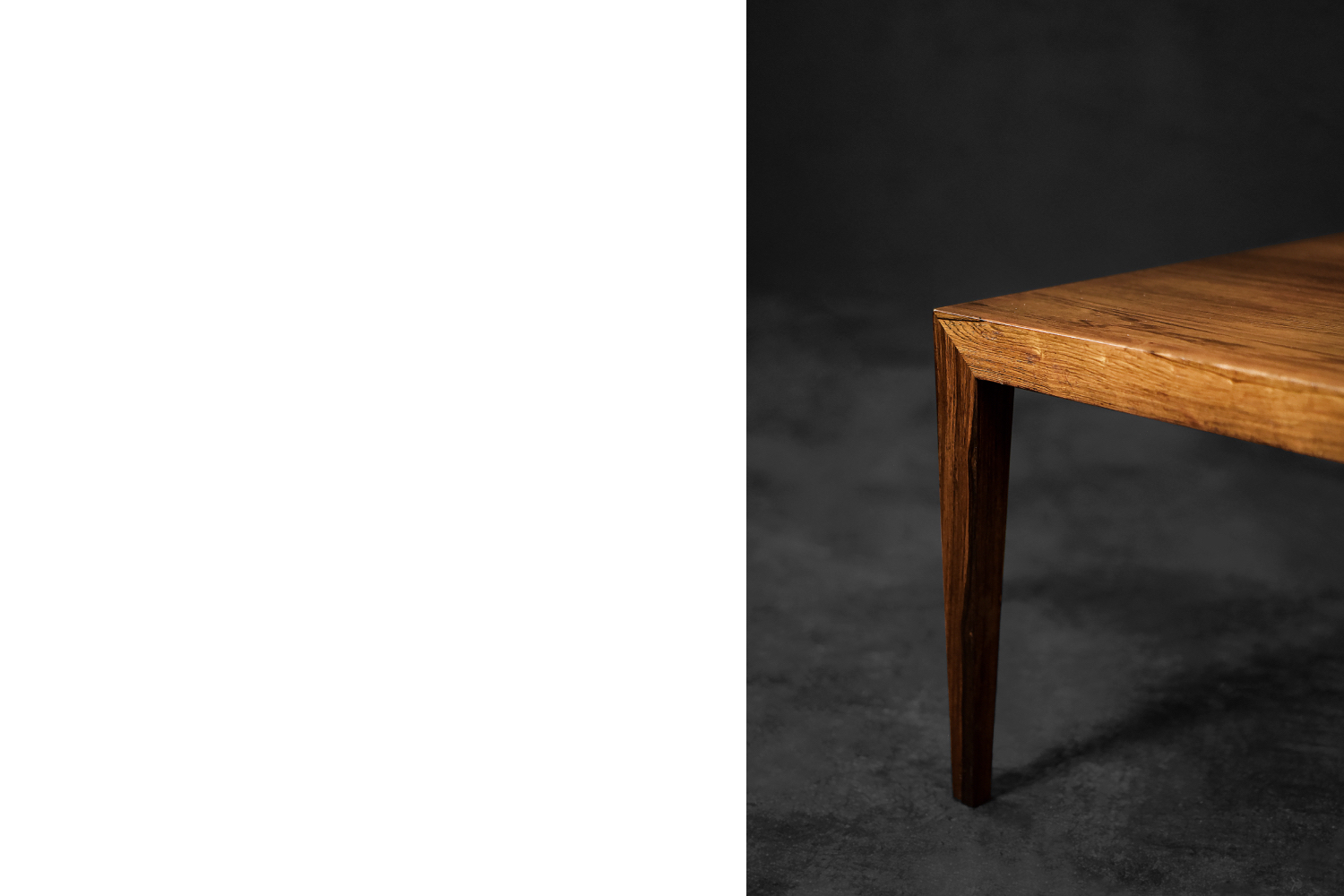 Vintage Mid-Century Scandinavian Modern Rosewood Coffee Table by Severin Hansen for Haslev Møbelfabrik, 1960s