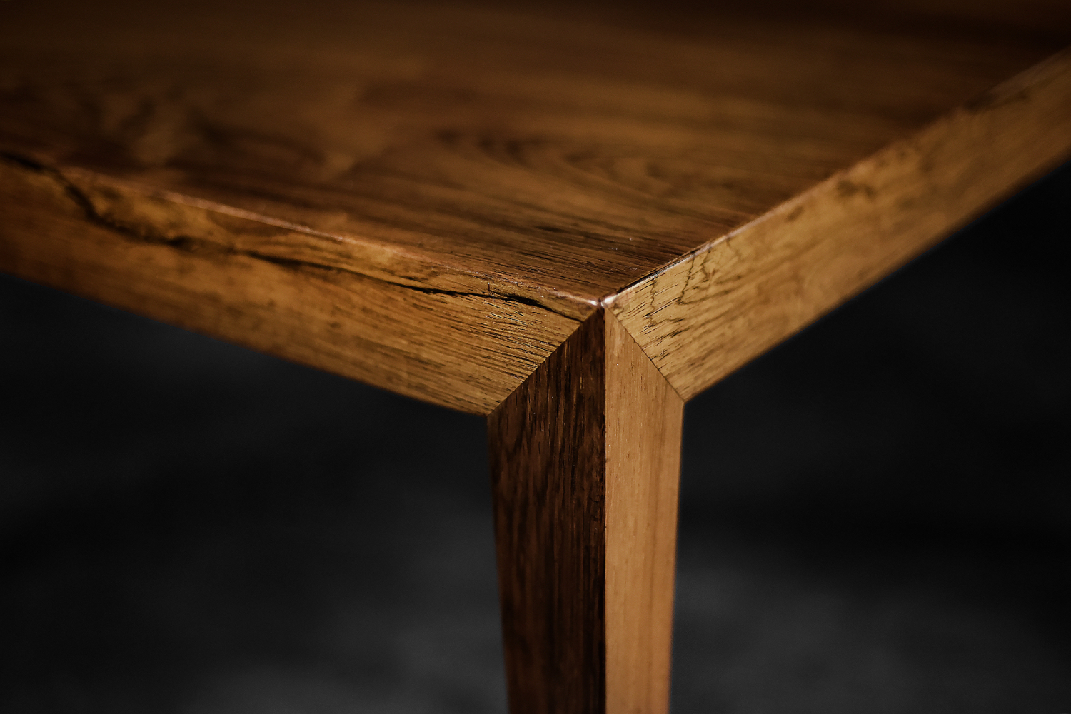 Vintage Mid-Century Scandinavian Modern Rosewood Coffee Table by Severin Hansen for Haslev Møbelfabrik, 1960s