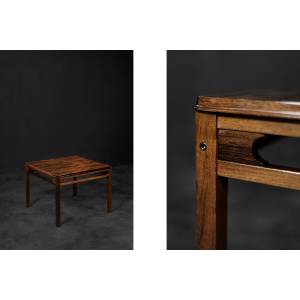 Vintage Mid-Century Scandinavian Modern Low Rosewood Coffee Table by Rasmus Solberg for S Møbler, 1960s