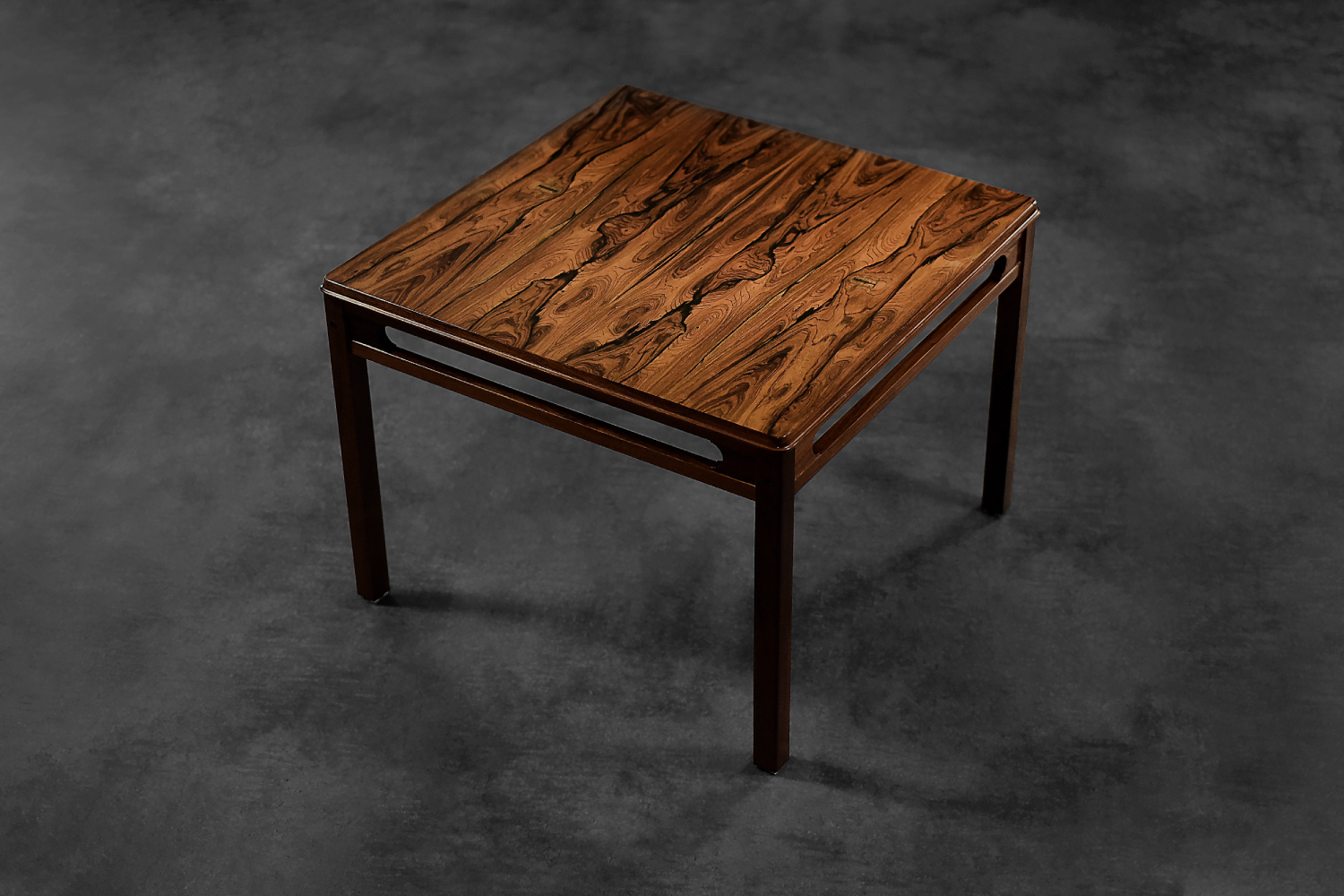 Vintage Mid-Century Scandinavian Modern Low Rosewood Coffee Table by Rasmus Solberg for S Møbler, 1960s