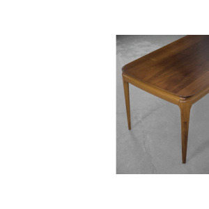 Vintage Mid-Century Scandinavian Modern Cherry Wood Low Coffee Table, 1950s