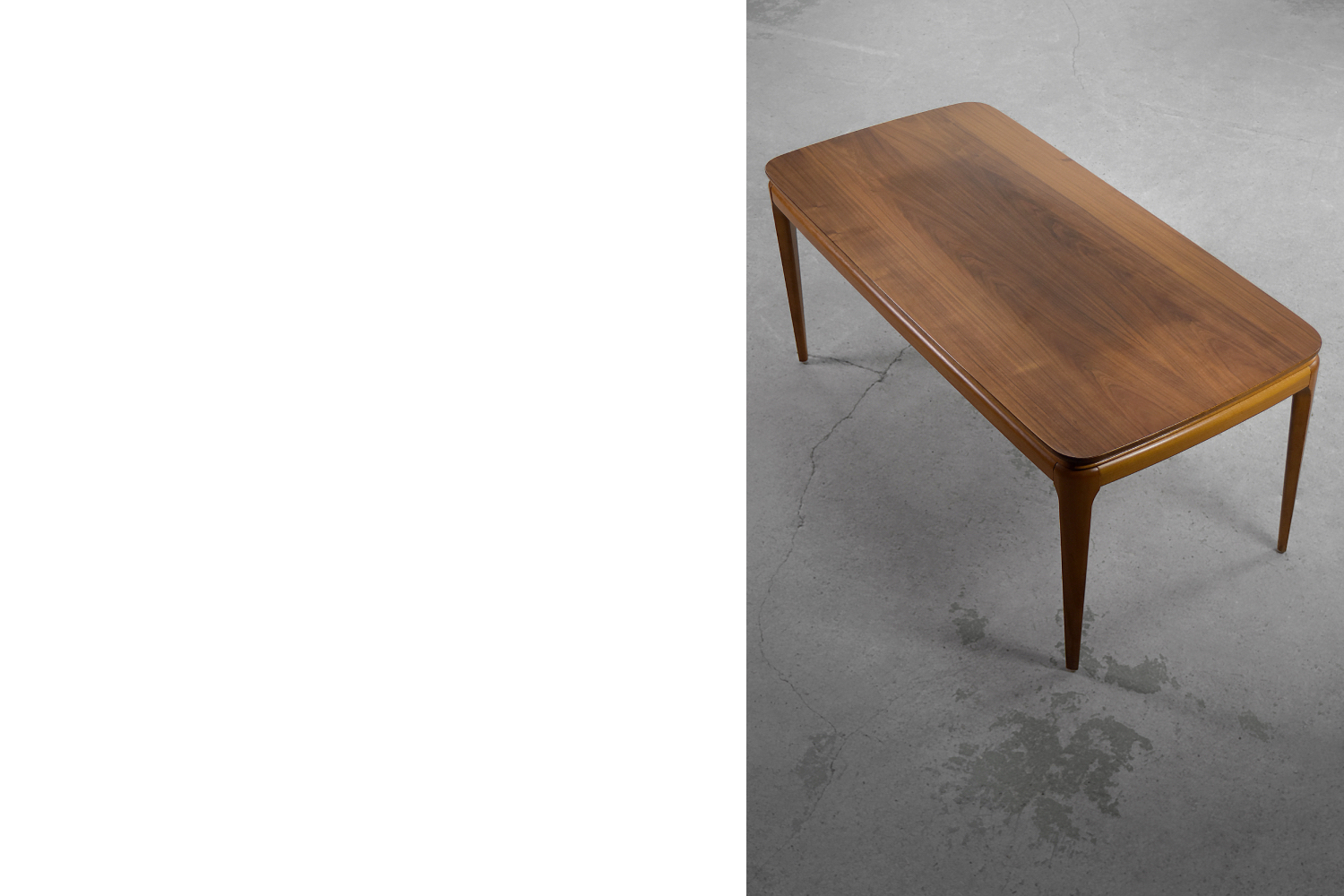 Vintage Mid-Century Scandinavian Modern Cherry Wood Low Coffee Table, 1950s