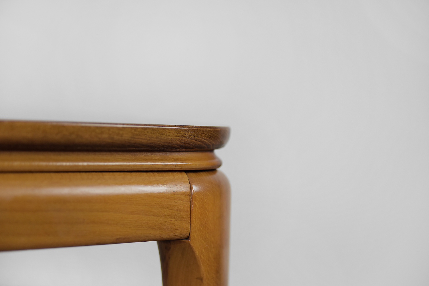 Vintage Mid-Century Scandinavian Modern Cherry Wood Low Coffee Table, 1950s