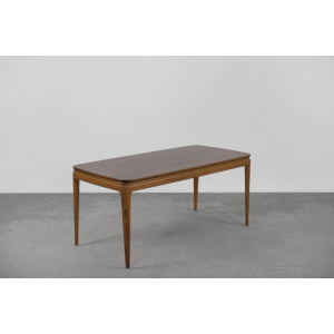 Vintage Mid-Century Scandinavian Modern Cherry Wood Low Coffee Table, 1950s