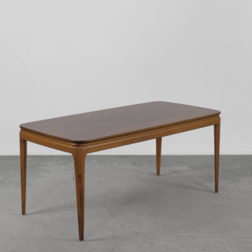 Vintage Mid-Century Scandinavian Modern Cherry Wood Low Coffee Table, 1950s