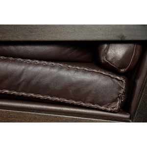 Vintage Mid-Century Scandinavian Modern Brown Leather Executive Swivel Chair, 1970s