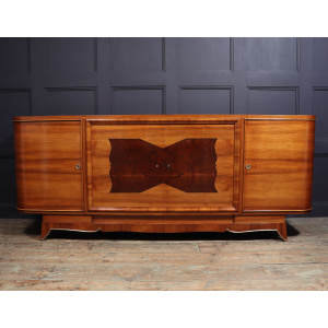 Large Walnut Art Deco Sideboard