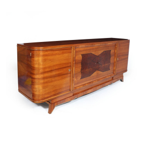 Large Walnut Art Deco Sideboard