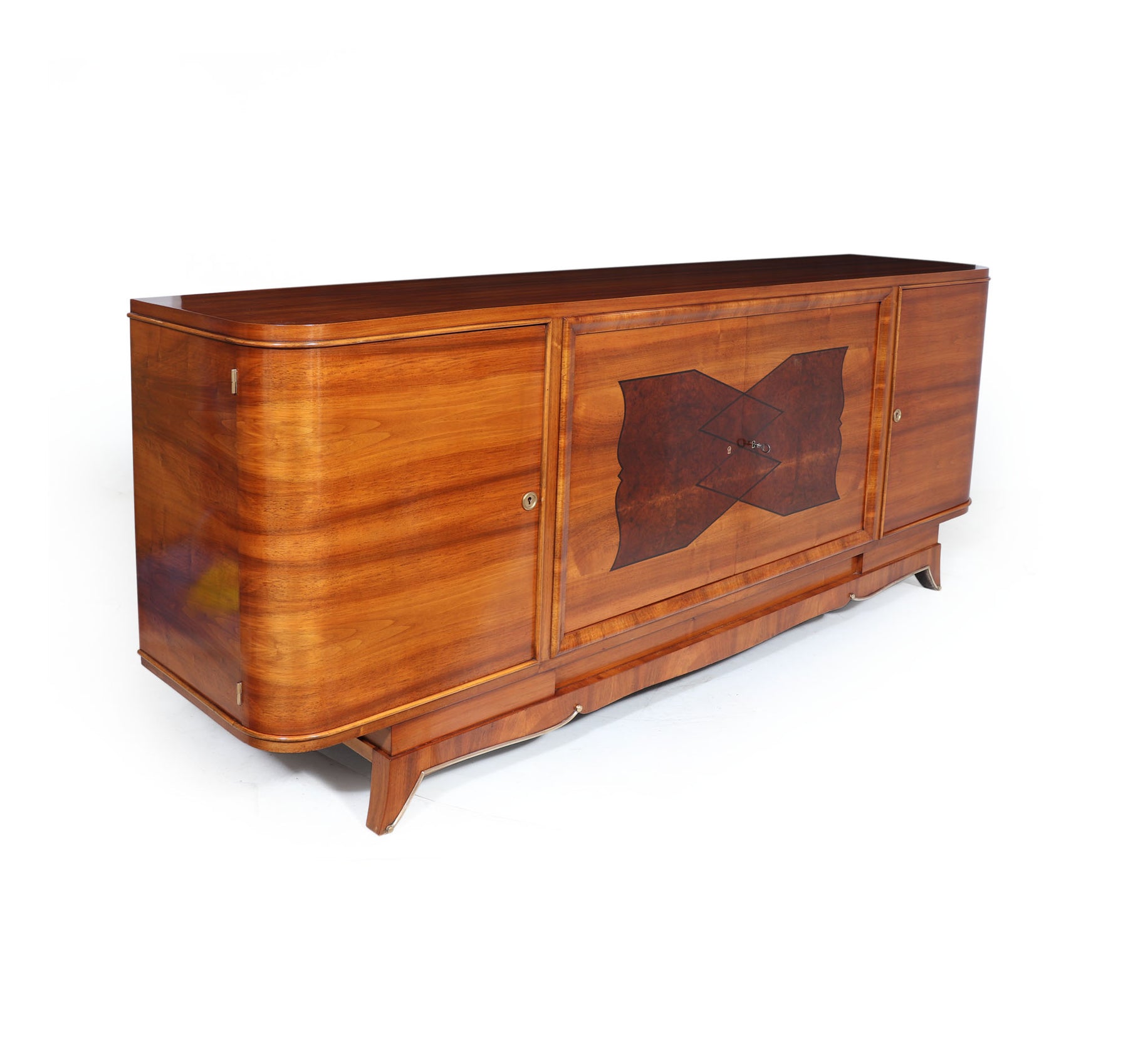 Large Walnut Art Deco Sideboard