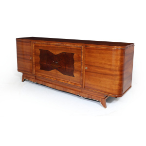 Large Walnut Art Deco Sideboard
