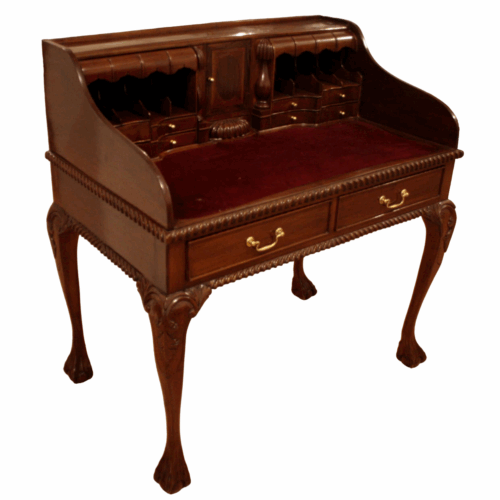 Chippendale writing desk in mahogany