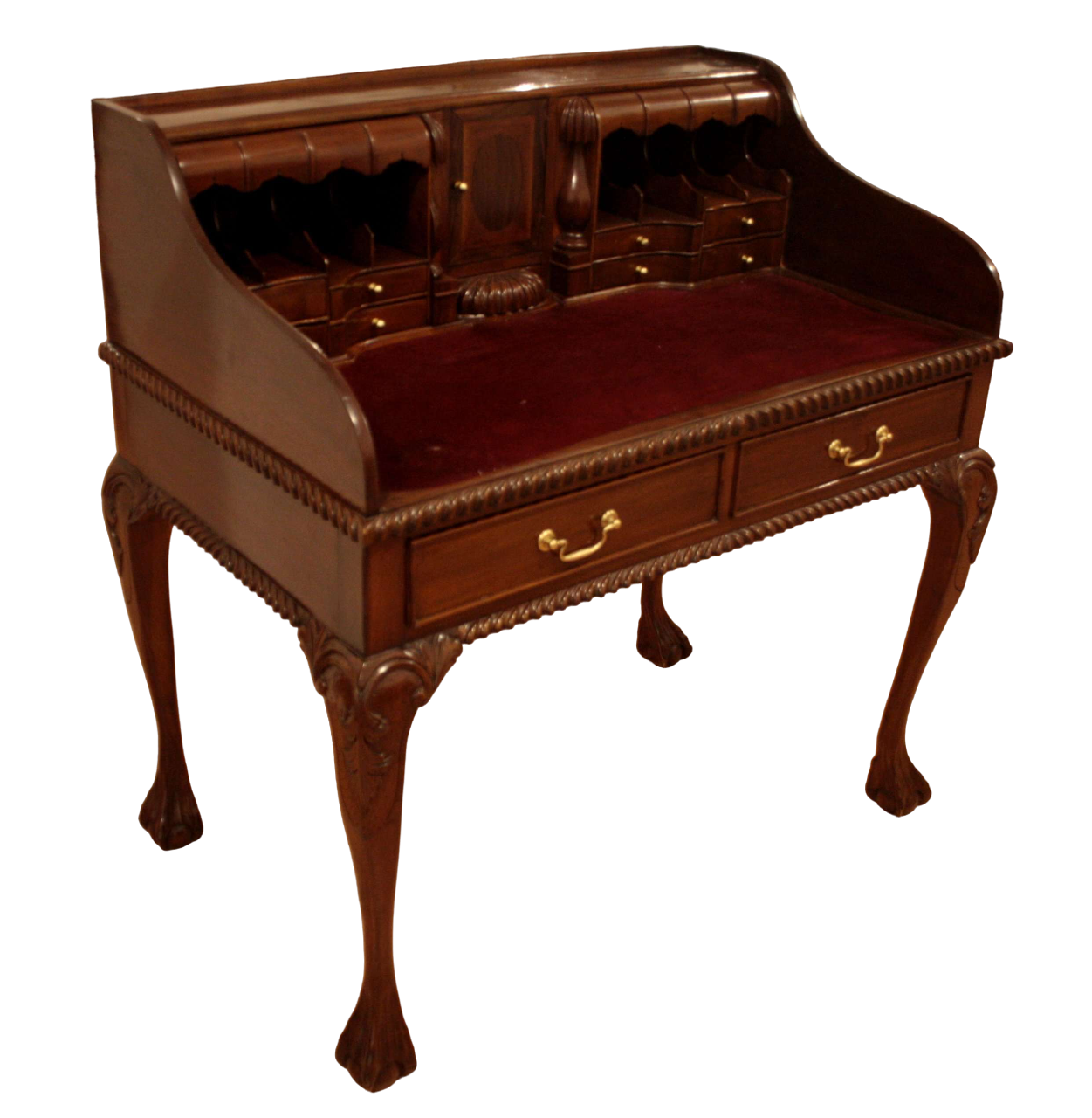 Chippendale writing desk in mahogany
