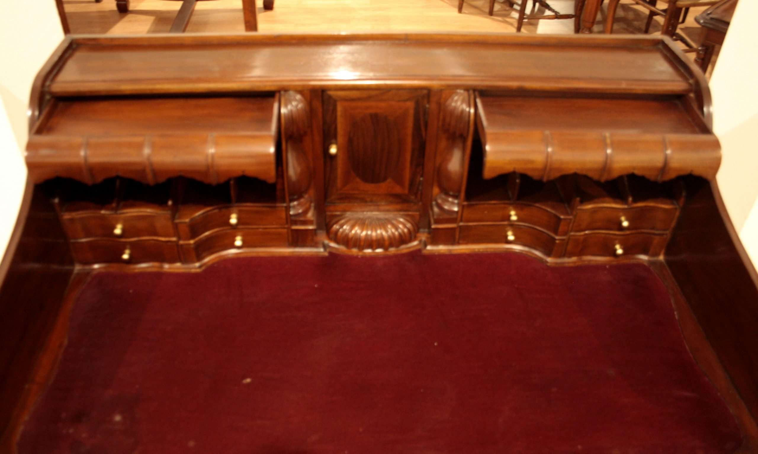 Chippendale writing desk in mahogany