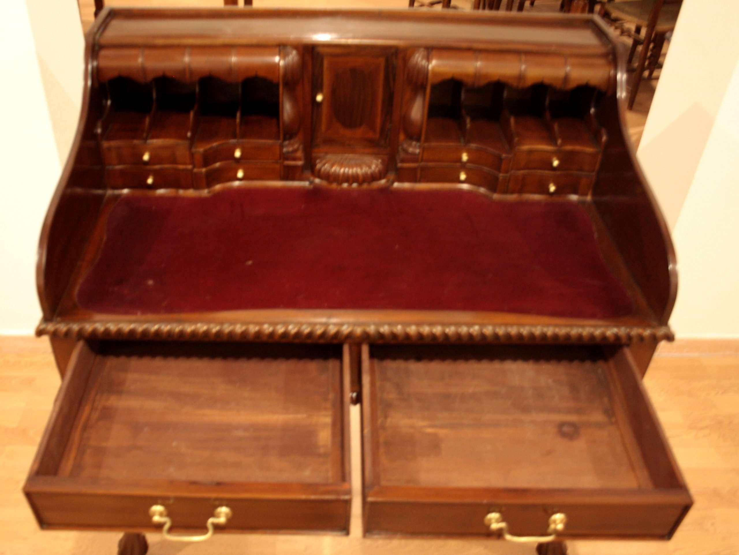 Chippendale writing desk in mahogany