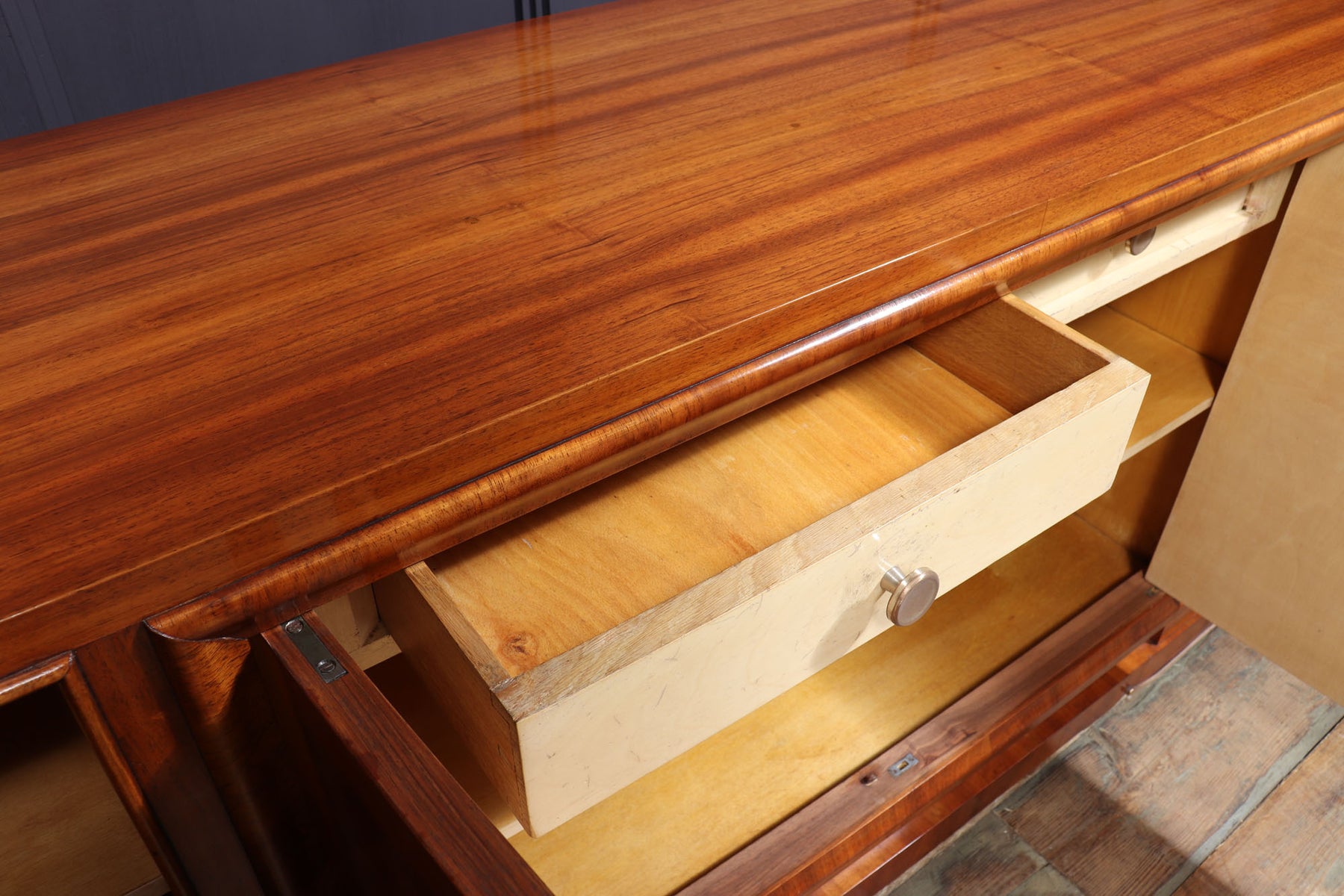 Large Walnut Art Deco Sideboard