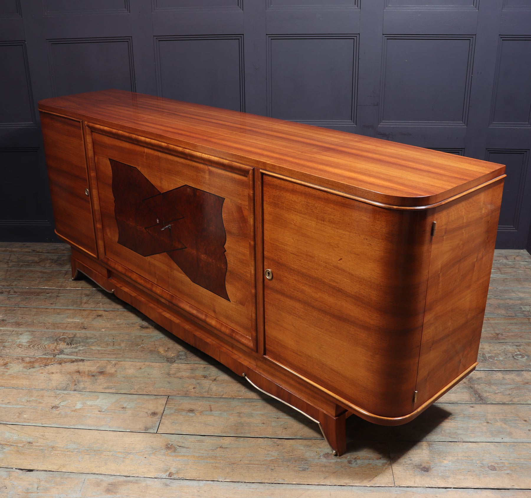 Large Walnut Art Deco Sideboard