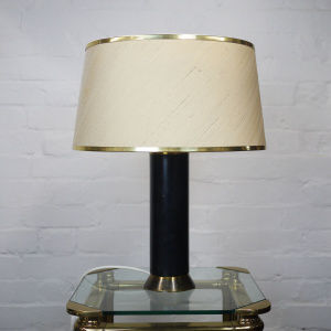 Mid Century Black & Gold Table Lamp, 1950s